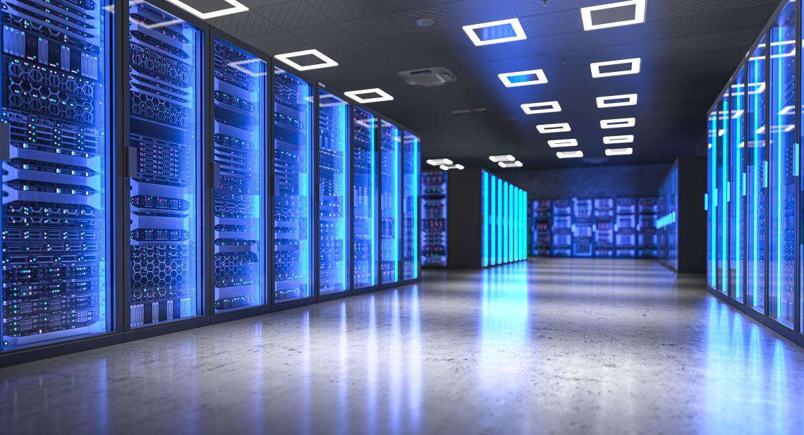 Photo of a modern data centre