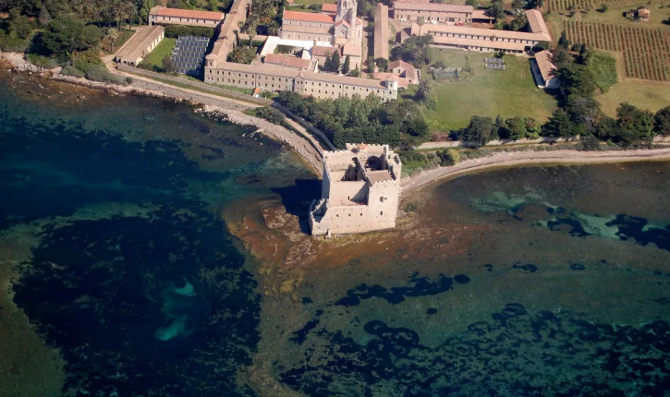 Aerial view of Lérins islands test FR